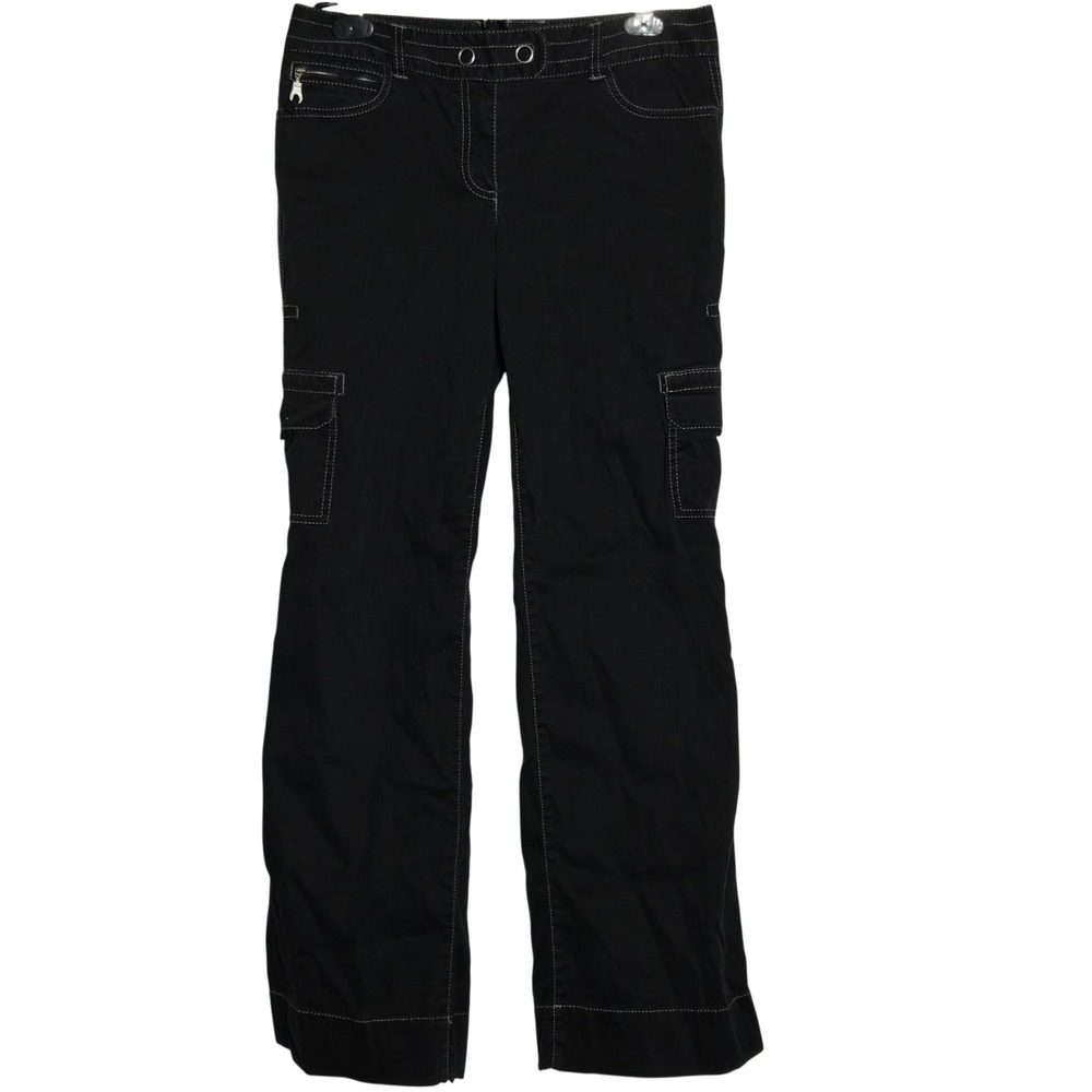 Ann Taylor LOFT Marisa Black Cargo Pants 4 Utility Y2K Gorp Grunge Streetwear